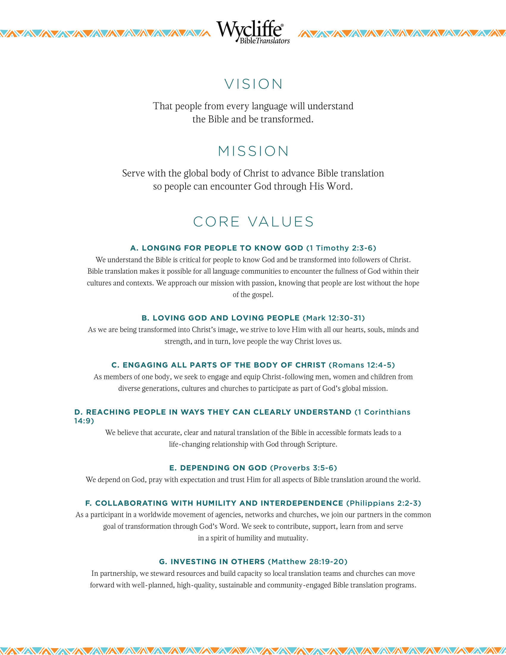 Mission & Vision